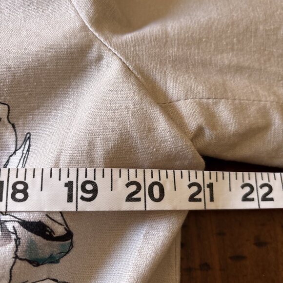 Coldwater Creek Tan Linen Blend Blazer Floral Size 12 - Picture 6 of 8